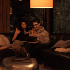 Couple on Couch Smart Home Automation, Audio Video